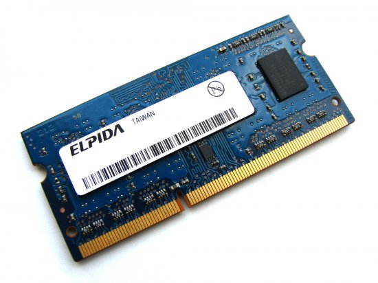 Elpida EBJ40UG8EFU0-GN-F 4GB PC3L-12800S-11-12-B4 1Rx8 1600MHz 204pin Laptop / Notebook SODIMM CL11 1.35V (Low Voltage) Non-ECC DDR3 Memory - Discount Prices, Technical Specs and Reviews