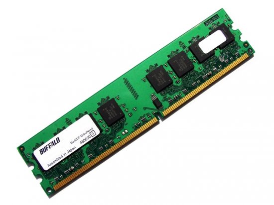 Buffalo D2U667C-S512/BR 512MB PC2-5300U-555 667MHz CL5 240-pin DIMM, Non-ECC DDR2 Desktop Memory - Discount Prices, Technical Specs and Reviews