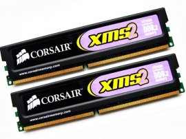 Corsair TWIN2X4096-6400C5 4GB (2 x 2GB Kit) XMS2 CL5 800MHz PC2-6400 240-pin DIMM, Non-ECC DDR2 Desktop Memory - Discount Prices, Technical Specs and Reviews