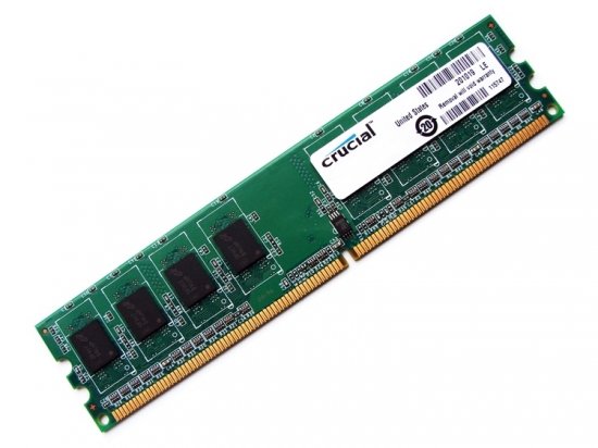 Crucial CT12864AA80E 1GB CL5 800MHz PC2-6400 240-pin DIMM, Non-ECC DDR2 Desktop Memory - Discount Prices, Technical Specs and Reviews