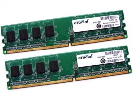 Crucial CT2KIT12864AA667 PC2-5300U 2GB Kit (2 X 1GB) 240-pin DIMM, Non-ECC DDR2 Desktop Memory - Discount Prices, Technical Specs and Reviews