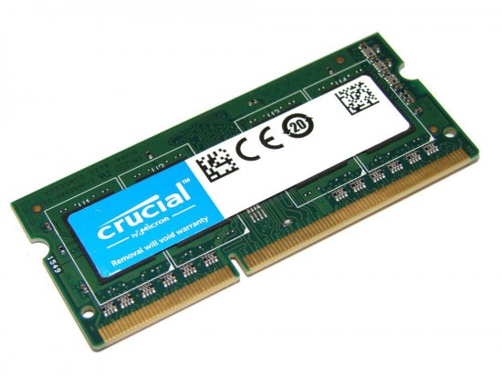 Crucial CT4G3S160BM 4GB PC3-12800 1600MHz 204pin Laptop / Notebook SODIMM CL11 1.35V (Low Voltage) Non-ECC DDR3 Memory - Discount Prices, Technical Specs and Reviews