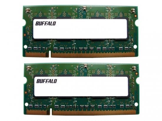 Buffalo D2N800C-K4G/BR 4GB (2 x 2GB Kit) PC2-6400 800MHz 200pin Laptop / Notebook Non-ECC SODIMM CL5 1.8V DDR2 Memory - Discount Prices, Technical Specs and Reviews