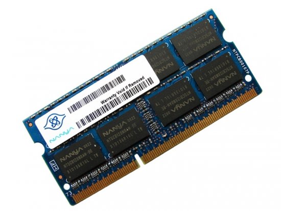Nanya NT8GC64B8HC0NS-CG 8GB PC3-10600 1333MHz 204pin Laptop / Notebook SODIMM CL9 1.5V Non-ECC DDR3 Memory - Discount Prices, Technical Specs and Reviews