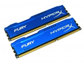 Kingston HX316C10FK2/8 8GB (2 x 4GB Kit) PC3-12800 1600MHz HyperX Fury Blue 240pin DIMM Desktop Non-ECC DDR3 Memory - Discount Prices, Technical Specs and Reviews