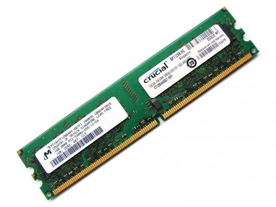 Crucial CT12864AA667.16FF PC2-5300U-555-12-E0 1GB 2Rx8 240-pin DIMM, Non-ECC DDR2 Desktop Memory - Discount Prices, Technical Specs and Reviews