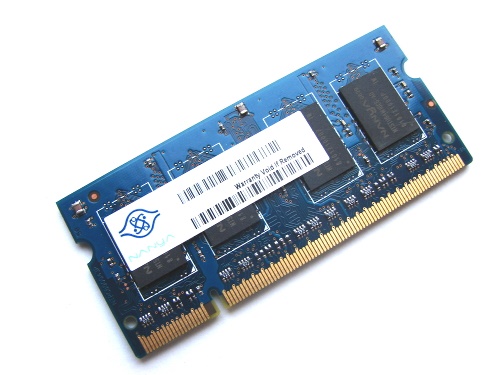 Nanya NT1GT64UH8D0FN-AD 1GB PC2-6400S-666 800MHz 2Rx16 200pin Laptop / Notebook Non-ECC SODIMM CL6 1.8V DDR2 Memory - Discount Prices, Technical Specs and Reviews