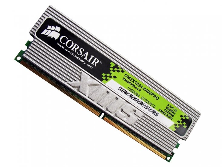 Corsair CM2X1024-6400PRO 1GB XMS6405v4.2 XMS2 800MHz PC2-6400 CL5 240-pin DIMM, Non-ECC DDR2 Desktop Memory - Discount Prices, Technical Specs and Reviews - Click Image to Close