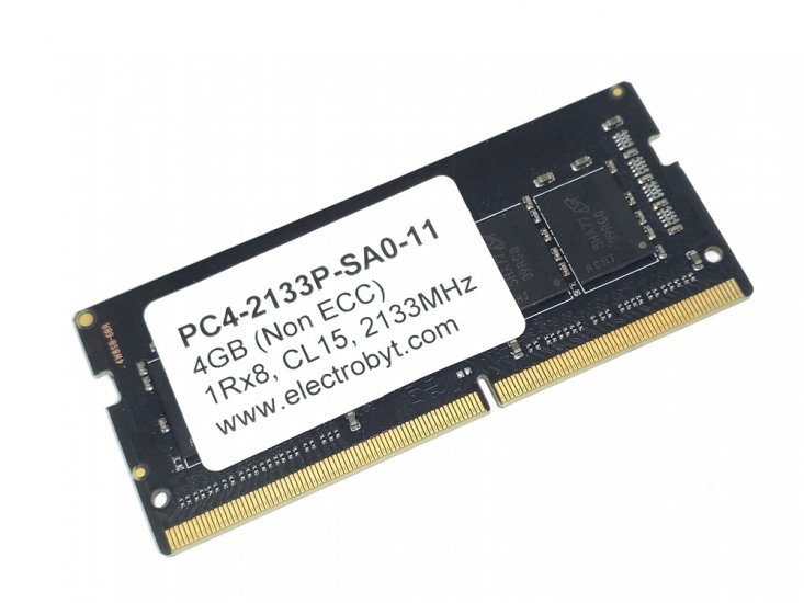 Electrobyt PC4-2133P-SA0-11 4GB 1Rx8 2133MHz PC4-17000 260pin Laptop / Notebook SODIMM CL15 1.2V Non-ECC DDR4 Memory - Discount Prices, Technical Specs and Reviews (Black) - Click Image to Close