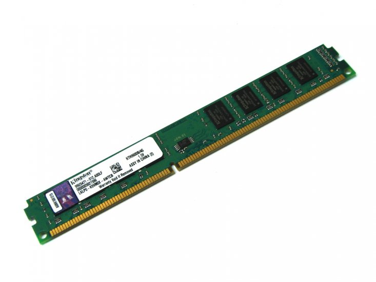 Kingston KTH9600B/4G 4GB PC3-10600U 1333MHz 2Rx8 240pin Low Profile DIMM Desktop Non-ECC DDR3 Memory - Discount Prices, Technical Specs and Reviews (Green) - Click Image to Close