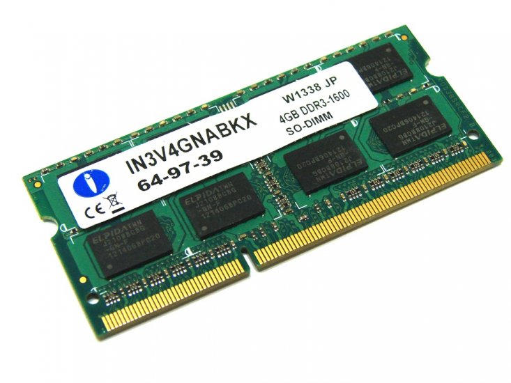 Integral IN3V4GNABKX 4GB PC3-12800S 2Rx8 1600MHz 204-pin Laptop / Notebook SODIMM CL11 1.5V Non-ECC DDR3 Memory - Discount Prices, Technical Specs and Reviews - Click Image to Close