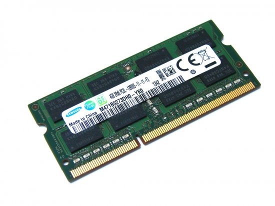 Samsung M471B5273DH0-YK0 4GB PC3L-12800S-11-11-F3 1600MHz 204pin Laptop / Notebook SODIMM CL11 1.35V Low Voltage 240pin DIMM Desktop Non-ECC DDR3 Memory - Discount Prices, Technical Specs and Reviews