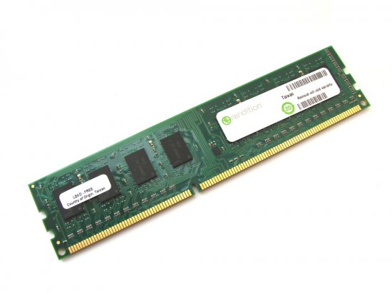 Rendition RM25664BA1339 2GB PC3-10600U 1Rx8 1333MHz 240pin DIMM Desktop Non-ECC DDR3 Memory - Discount Prices, Technical Specs and Reviews