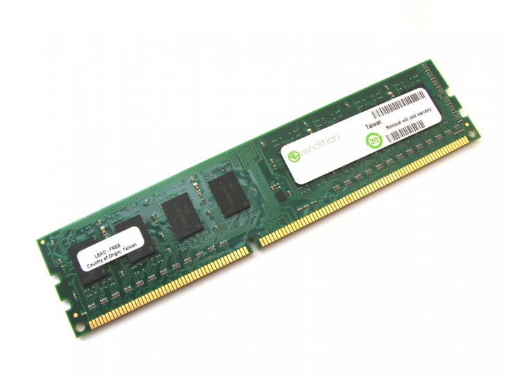 Rendition RM25664BA1339 2GB PC3-10600U 1Rx8 1333MHz 240pin DIMM Desktop Non-ECC DDR3 Memory - Discount Prices, Technical Specs and Reviews - Click Image to Close
