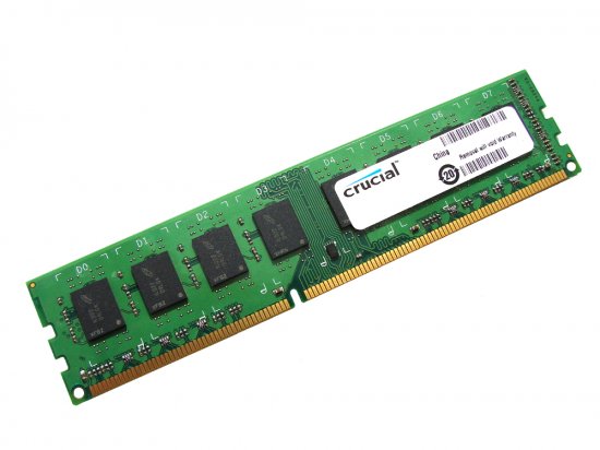 Crucial CT25664BA1339 2GB PC3-10600U-9-10-A0 1333MHz 1Rx8 240-Pin Desktop DDR3 DIMM, RAM Memory, - Discount Prices, Technical Specs and Reviews