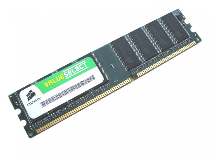 Corsair Value Select VS1GB333 1GB 2Rx8 PC2700 DDR Memory - Discount Prices, Technical Specs and Reviews - Click Image to Close