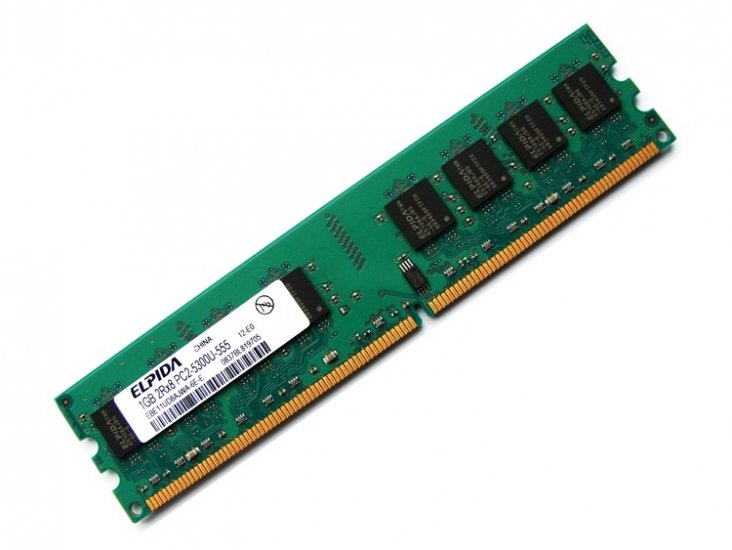 Elpida EBE11UD8AJWA-6E-E PC2-5300U-555 1GB 2Rx8 240-pin DIMM, Non-ECC DDR2 Desktop Memory - Discount Prices, Technical Specs and Reviews - Click Image to Close