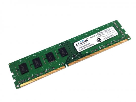 Crucial CT102464BA160B 8GB PC3-12800U 2Rx8 1600MHz 240-Pin Desktop DDR3 Memory - Discount Prices, Technical Specs and Reviews
