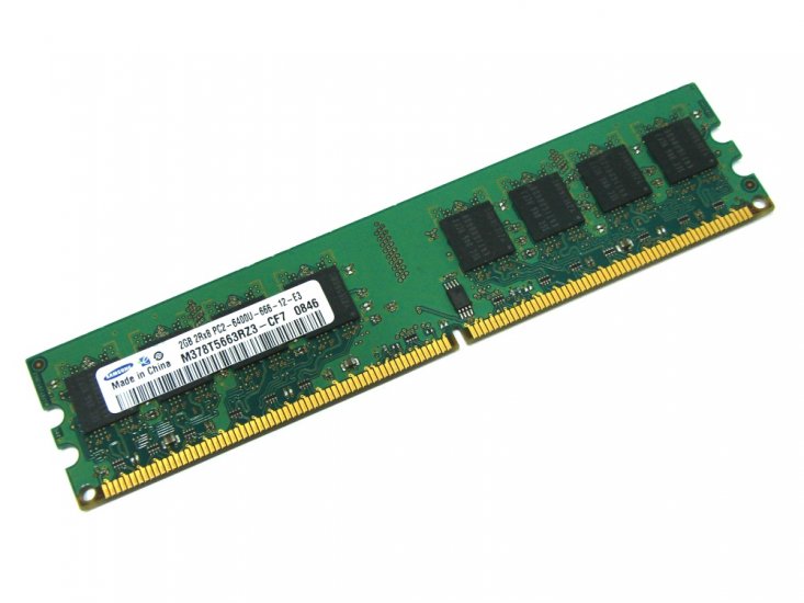 Samsung M378T5663RZ3-CF7 2GB PC2-6400U-666-12-E3 2Rx8 800MHz 240-pin DIMM, Non-ECC DDR2 Desktop Memory - Discount Prices, Technical Specs and Reviews - Click Image to Close