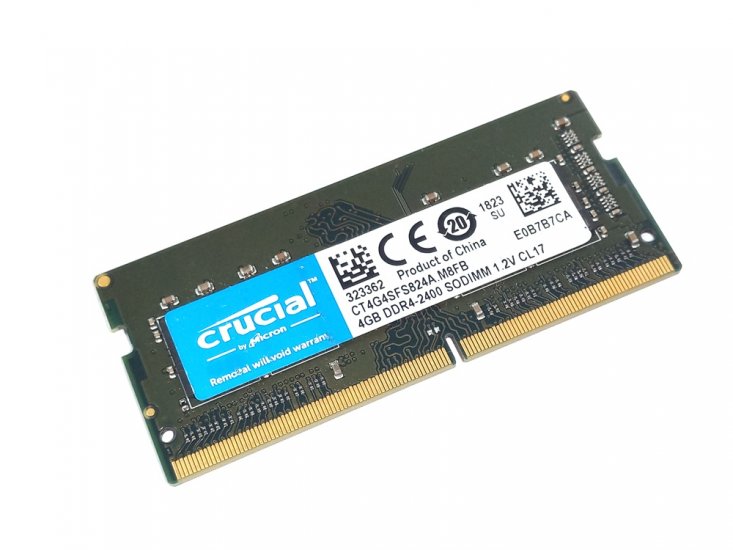 Crucial CT4G4SFS824A 4GB 1Rx8 2400MHz PC4-19200 260pin Laptop / Notebook SODIMM CL17 1.2V Non-ECC DDR4 Memory - Discount Prices, Technical Specs and Reviews - Click Image to Close