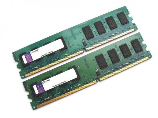 Kingston KVR800D2N6K2/4G 4GB (2 x 2GB Kit) CL6 800MHz PC2-6400 240-pin DIMM, Non-ECC DDR2 Desktop Memory - Discount Prices, Technical Specs and Reviews