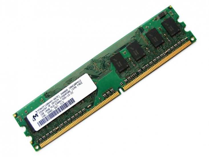 Micron MT8HTF12864AY-667E1 PC2-5300U-555-12-ZZ 1GB 1Rx8 CL5 667MHz 240-pin DIMM, Non-ECC DDR2 Desktop Memory - Discount Prices, Technical Specs and Reviews - Click Image to Close