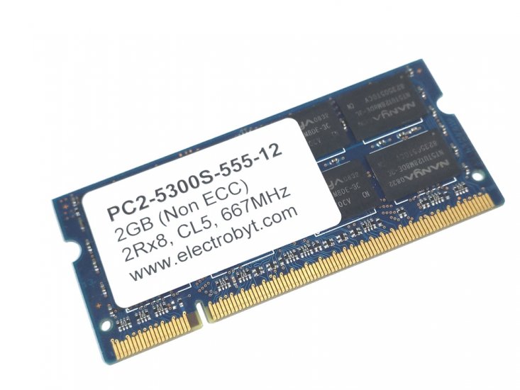 Electrobyt PC2-5300S-555-12 2GB 667MHz 2Rx8 200pin Laptop / Notebook Non-ECC SODIMM CL5 1.8V DDR2 Memory - Discount Prices, Technical Specs and Reviews (BLUE) - Click Image to Close