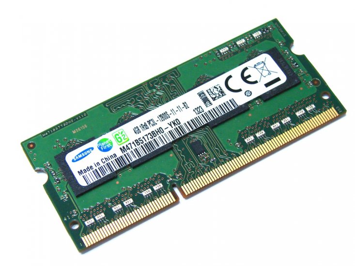 Samsung M471B5173BH0-YK0 4GB PC3L-12800S-11-11-B2 1Rx8 1600MHz 204pin Laptop / Notebook SODIMM CL11 1.35V Low Voltage 240pin DIMM Desktop Non-ECC DDR3 Memory - Discount Prices, Technical Specs and Reviews - Click Image to Close