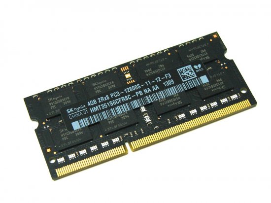Hynix HMT351S6CFR8C-PB 4GB PC3-12800S-11-12-F3 1600MHz 204pin Laptop / Notebook SODIMM CL11 1.5V Non-ECC DDR3 Memory - Discount Prices, Technical Specs and Reviews (Black)