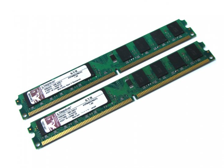 Kingston KVR800D2N6/2G 4GB (2 x 2GB Kit) 800MHz 2Rx8 Low Profile 240-pin DIMM, Non-ECC DDR2 Desktop Memory - Discount Prices, Technical Specs and Reviews - Click Image to Close