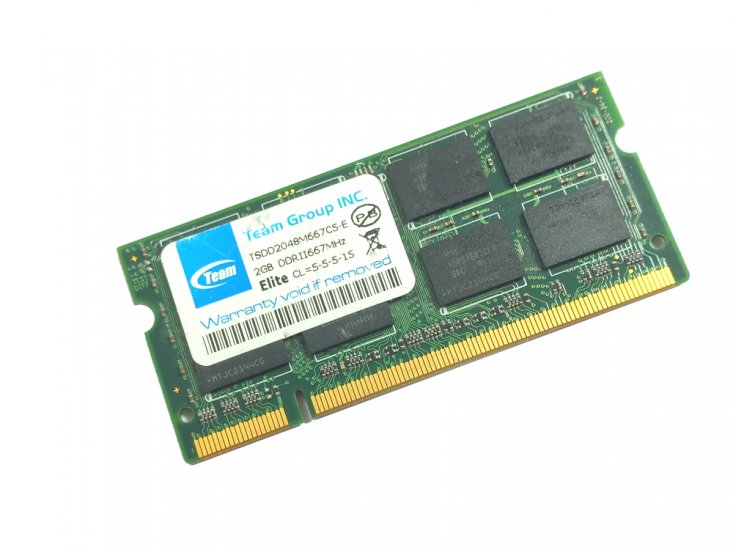 Team Group Inc TSDD2048M667C5-E 2GB PC2-5300S 667MHz 200pin Laptop / Notebook Non-ECC SODIMM CL5 1.8V DDR2 Memory - Discount Prices, Technical Specs and Reviews - Click Image to Close