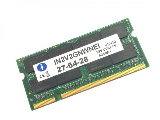 Integral IN2V2GNWNEI 2GB 2Rx8 PC2-5300 667MHz 200pin Laptop / Notebook Non-ECC SODIMM CL5 1.8V DDR2 Memory - Discount Prices, Technical Specs and Reviews