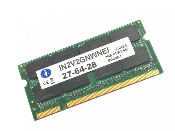 Integral IN2V2GNWNEI 2GB 2Rx8 PC2-5300 667MHz 200pin Laptop / Notebook Non-ECC SODIMM CL5 1.8V DDR2 Memory - Discount Prices, Technical Specs and Reviews - Click Image to Close