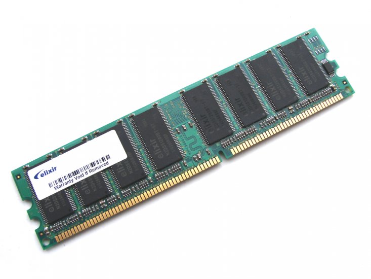 Elixir M2U1G64DS8HB1G-5T PC3200U-30331 1GB PC3200 DDR Memory - Discount Prices, Technical Specs and Reviews - Click Image to Close