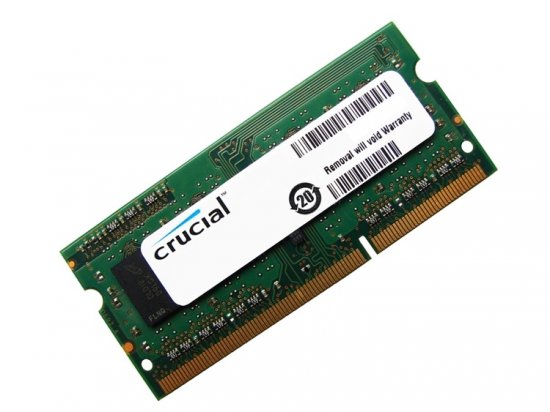 Crucial CT2G3S1067M 2GB PC3-8500 1066MHz 204pin Laptop / Notebook SODIMM CL7 1.5V Non-ECC DDR3 Memory - Discount Prices, Technical Specs and Reviews