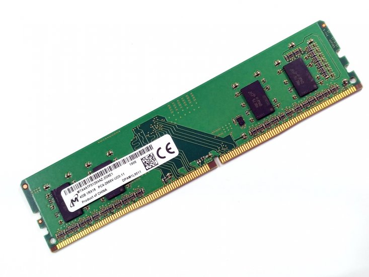 Micron MTA4ATF51264AZ-2G6E1 4GB PC4-2666V-UC0-11, 2666MHz, 1Rx16 CL19, 1.2V, 288pin DIMM, Desktop DDR4 Memory - Discount Prices, Technical Specs and Reviews - Click Image to Close