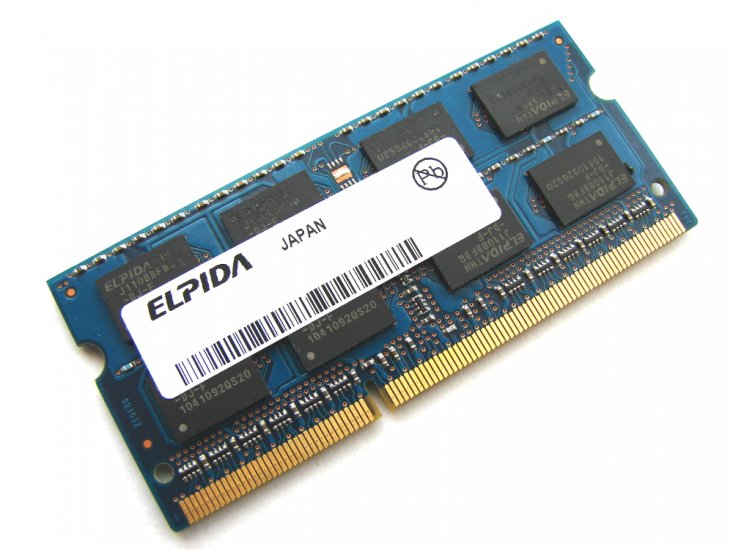 Elpida EBJ81UG8BAS0-DJ-F 8GB PC3-10600 1333MHz 204pin Laptop / Notebook SODIMM CL9 1.5V Non-ECC DDR3 Memory - Discount Prices, Technical Specs and Reviews - Click Image to Close