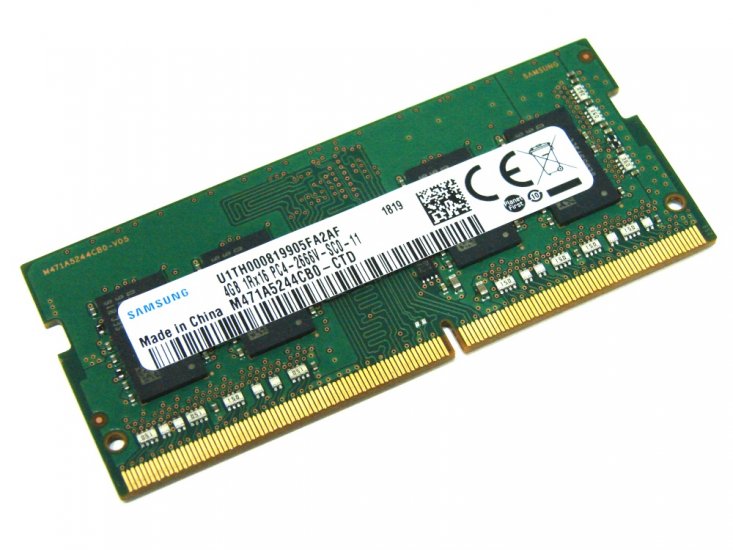 Samsung M471A5244CB0-CTD 4GB 1Rx16 PC4-2666V-SC0-11 1Rx16 2666MHz PC4-21300 260pin Laptop / Notebook SODIMM CL19 1.2V Non-ECC DDR4 Memory - Discount Prices, Technical Specs and Reviews - Click Image to Close