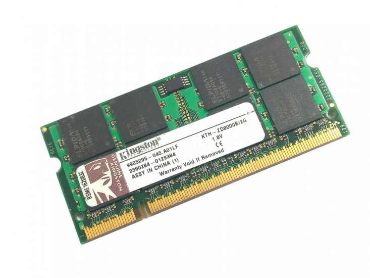 Kingston KTH-ZD8000B/2G 2GB 2Rx8 PC2-5300S 667MHz 200pin Laptop / Notebook Non-ECC SODIMM CL5 1.8V DDR2 Memory - Discount Prices, Technical Specs and Reviews - Click Image to Close
