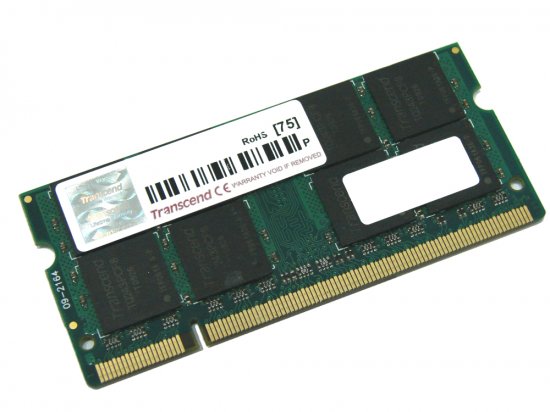 Transcend TS256MSQ64V8U 2GB PC2-6400S 800MHz 2Rx8 200pin Laptop / Notebook Non-ECC SODIMM CL6 1.8V DDR2 Memory - Discount Prices, Technical Specs and Reviews
