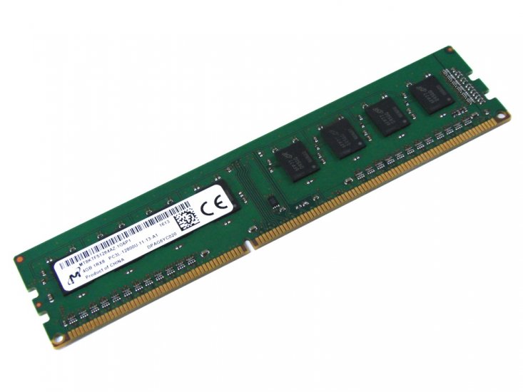 Micron MT8KTF51264AZ-1G6P1 4GB PC3L-12800U-11-13-A1 1600MHz 1Rx8 1.35V 240pin DIMM Desktop Non-ECC DDR3 Memory - Discount Prices, Technical Specs and Reviews - Click Image to Close