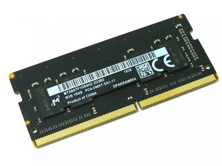 Micron MTA8ATF1G64HZ-2G3B2 8GB PC4-2400T-SA1-11 1Rx8 2400MHz PC4-19200 260pin Laptop / Notebook SODIMM CL17 1.2V Non-ECC DDR4 Memory - Discount Prices, Technical Specs and Reviews (Black) - Click Image to Close