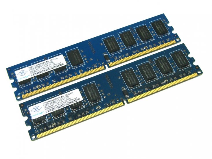 Nanya NT2GT64U8HD0BY-AD 4GB (2 x 2GB Kit) PC2-6400U-666-13-E1 2Rx8 CL6 800MHz 240-pin DIMM, Non-ECC DDR2 Desktop Memory - Discount Prices, Technical Specs and Reviews - Click Image to Close