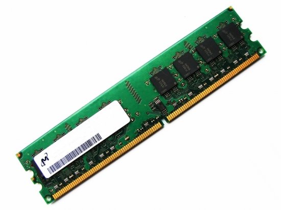 Micron MT16HTF12864AY-800 1GB CL6 800MHz PC2-6400U-666 240-pin DIMM, Non-ECC DDR2 Desktop Memory - Discount Prices, Technical Specs and Reviews