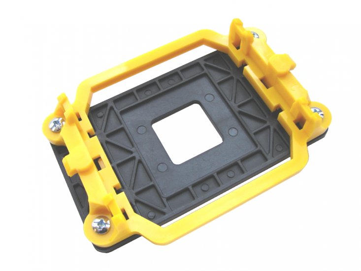 Electrobyt Black/Yellow Plastic Full CPU Bracket with screws/bolts for AMD Socket AM3, AM2, FM1, FM2, S939, S940, S754, and AM3+ FX Motherboards (YF1) - Discount Prices, Technical Specs and Reviews - Click Image to Close