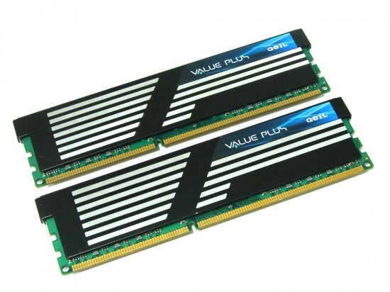 Geil GVP34GB1333C9DC PC3-10660 / PC3-10666 1333MHz 4GB (2 x 2GB Kit) Value PLUS 240pin DIMM Desktop Non-ECC DDR3 Memory - Discount Prices, Technical Specs and Reviews