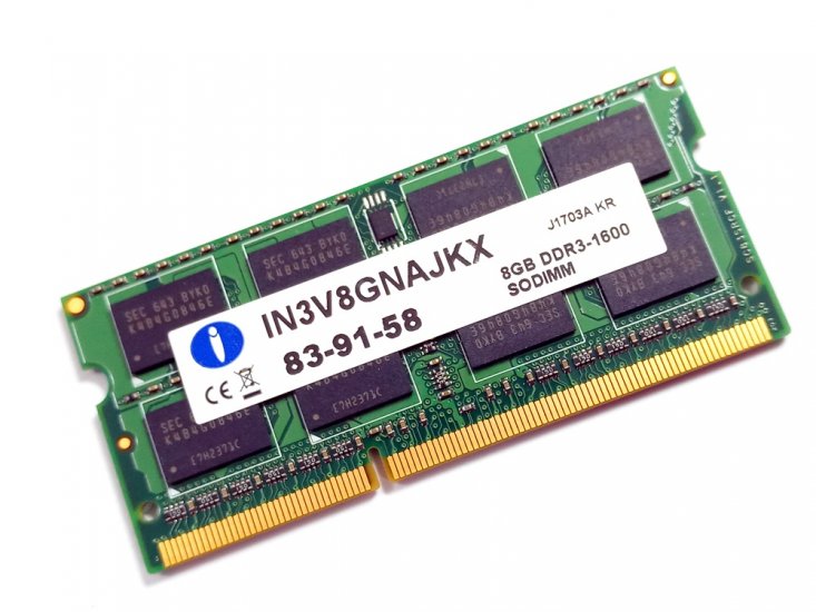 Integral IN3V8GNAJKX 8GB PC3-12800S 2Rx8 1600MHz 204-pin Laptop / Notebook SODIMM CL11 1.5V Non-ECC DDR3 Memory - Discount Prices, Technical Specs and Reviews - Click Image to Close