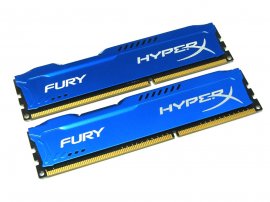 Kingston HX318C10FK2/8 8GB (2 x 4GB Kit) PC3-15000 1866MHz HyperX Fury Blue 240pin DIMM Desktop Non-ECC DDR3 Memory - Discount Prices, Technical Specs and Reviews