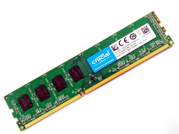 Crucial CT102464BD186D 8GB PC3L-14900U 2Rx8 1866MHz 1.35V 240-Pin Desktop DDR3 Memory - Discount Prices, Technical Specs and Reviews - Click Image to Close