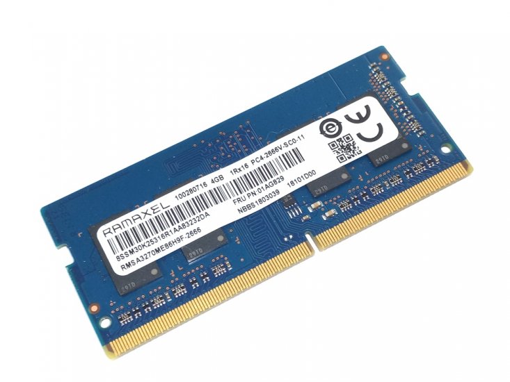 Ramaxel RMSA3270ME86H9F-2666 4GB PC4-2666V-SC0-11 1Rx16 2666MHz PC4-21300 260pin Laptop / Notebook SODIMM CL19 1.2V Non-ECC DDR4 Memory - Discount Prices, Technical Specs and Reviews - Click Image to Close